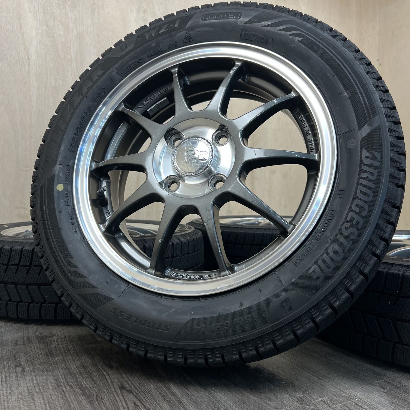 Б/У колесо в сборе 155/65 R14 Bridgestone IB-CONCEPT EP01, артикул 0018AS020926