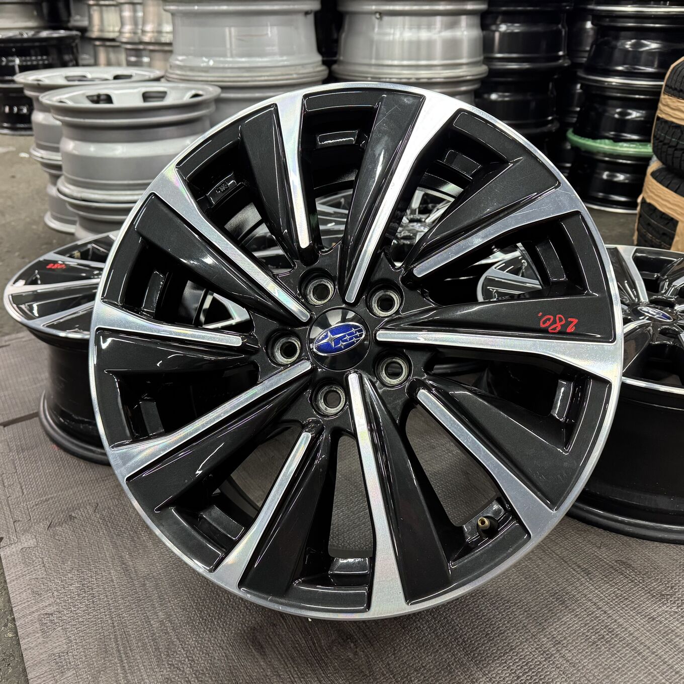 Б/У диск R18 7.5J ET55 5x114.3 LEVORG STI, артикул 280D40925
